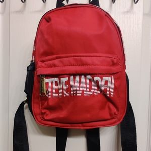 Steve Madden Mini Force Backpack Red White Bag